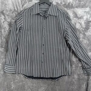 TOKU Mens 2XL Shirt Button Front  Black Designer Quiet Luxury  CuffLinks  USA